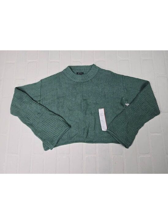 wild fable Sweaters - Wild Fable Green Mock Collared Cropped Sweater XXSmall